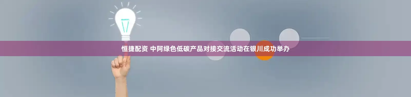恒捷配资 中阿绿色低碳产品对接交流活动在银川成功举办